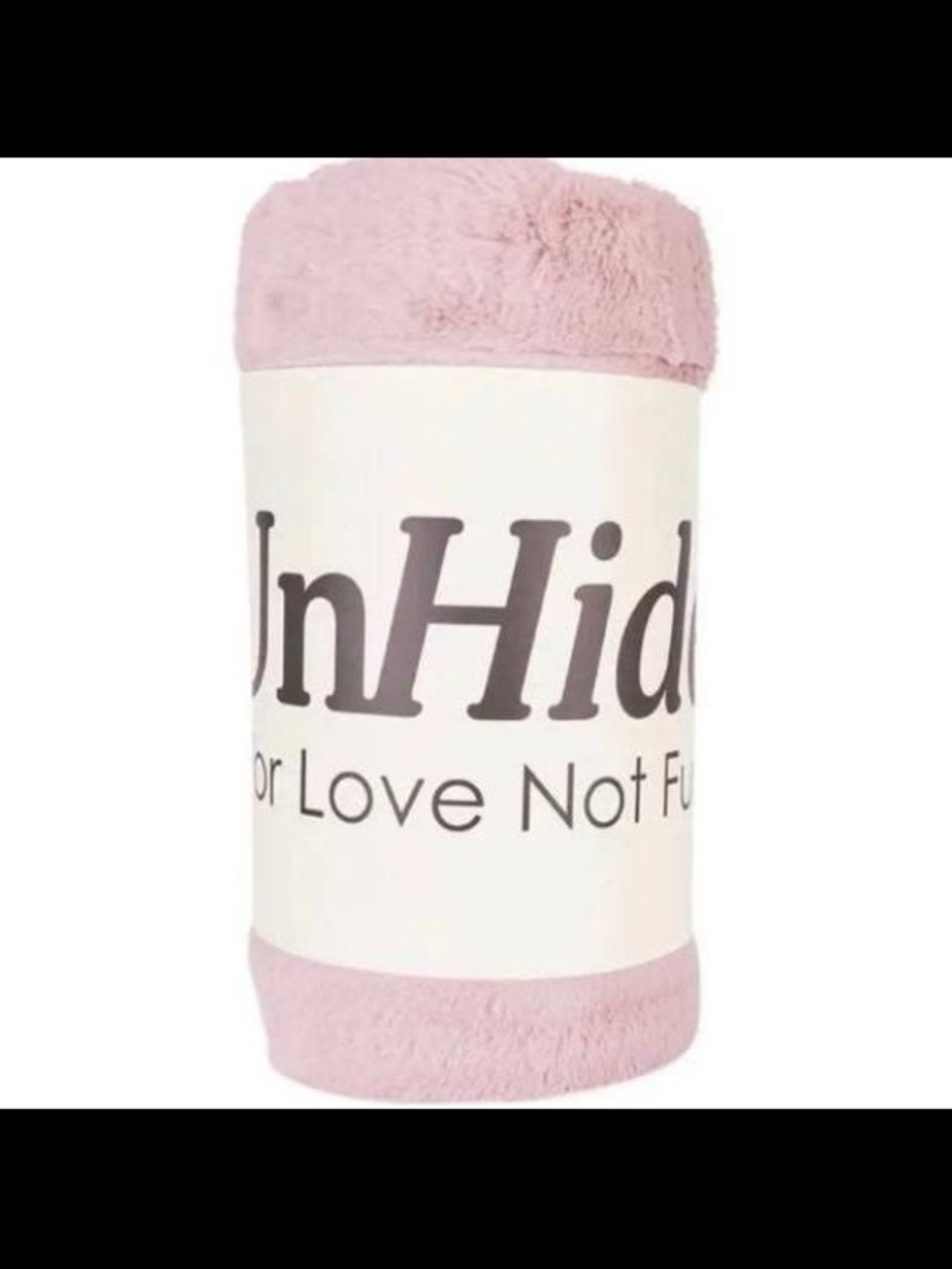 Unhide Rose Pink Blush Plush Throw Blanket Lil’ Marsh Faux Fur Small